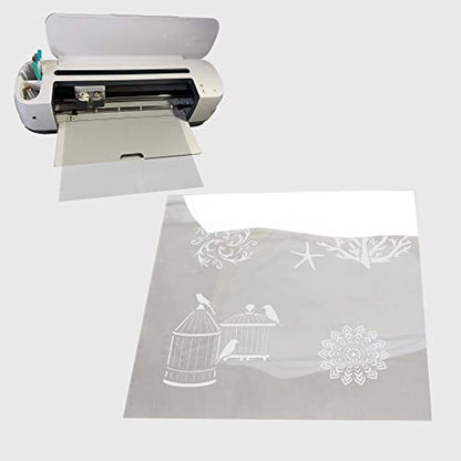 12 Sheets | 7 mil Clear Mylar | 12 x 12 inch | Blank Stencil Making Sheet | for Cricut, Silhouette, Gyro-Cut Tool