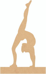 Gymnast On Balance Beam Wood 5" Cutout, Unfinished MDF1/8" Sports Craft NEXTCraft