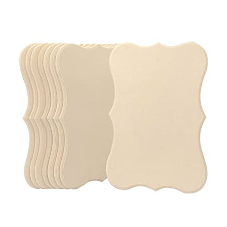8 Pack Blank MDF Wood Plaques-12x8x0.25 inches Unfinished Beveled Wooden Sign with for Engraving,Burning, Painting Crafts Cregugua