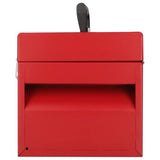 URREA Storage Box - Heavy Duty 20" x 7" x 7" Metal Tool Box with Chrome Plated Metallic Latch & Durable PVC Handle - D5 Urrea