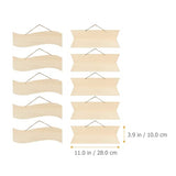 Kisangel 10pcs Hanging Decorative Plaque Unfinished Wood Sign Blank Wooden Plaque Wooden Slices Blank Hanging plaques Wood Decor Blank Wooden Signs Kisangel