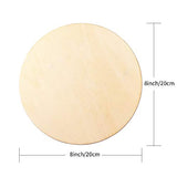 Newbested 10 Pack 8 Inch Unfinished Natural Wood Round Circle for DIY Crafts,Pyrography,Painting,Engraving,Home Decoration Newbested