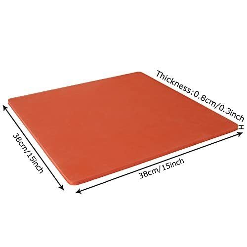 Soply 15" x 15” Thickest (.33") Silicone Heat Press Pad Mat Silicone Pad for Heat Transfer Machine Press Replacement Pad(Red) Soply