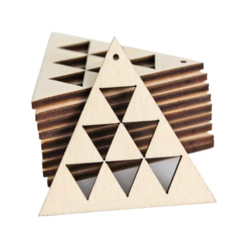 ALL SIZES BULK (12pc to 100pc) Unfinished Wood Wooden Triangle Frame Laser Cutout Dangle Earring Jewelry Blanks Charms Ornaments Shape Crafts Made in Texan Wood Crafts