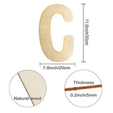 Wooden Letters C Large Wooden Letters 12 Inch Unfinished Wood Letters for Wall Decor Crafts Blank Big Alphabet Board Painting Hanging Home Baby Longan Craft