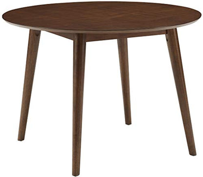 Crosley Furniture Landon Mid-Century Modern Round Wood Dining Table, Mahogany - WoodArtSupply