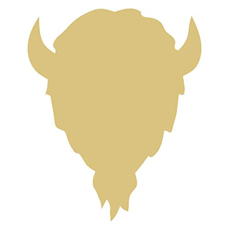 Buffalo Cutout Unfinished Wood Animal Western Theme Farm Door Hanger MDF Shape Canvas Style 3 (12") Diverse Woodworking