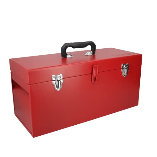 URREA Storage Box - D6 Toolbox 20" X 8" X 9" Tool Box with Chrome Plated Metallic Latch & Durable PVC Handle - D6 Urrea