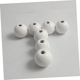 Tofficu 1000 Pcs Wooden Round Balls Unfinished Loose Beads Wood Balls DIY Wood Craft Beads Natural Beads Wooden Beads Bulk Wooden Slices Dics Log Tofficu