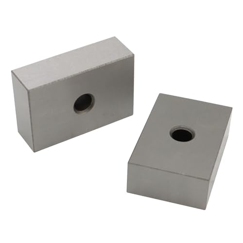 Nakkaa 1-2-3 Blocks Set Matched Pair 23 Holes .0002" Squareness Hardened Steel Setup Blocks Ultra Precision Machinist 1"x2"x3" Blocks for Machinist Nakkaa