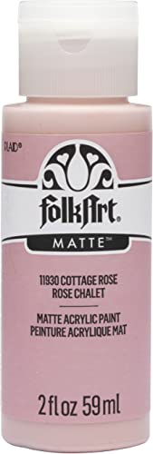 FolkArt, Cottage Rose Assorted Classic Acrylic Paint for Easy to Apply DIY Crafts, Art Supplies with A Matte Finish, 11930, 2 Fl Oz (Pack of 1) FolkArt