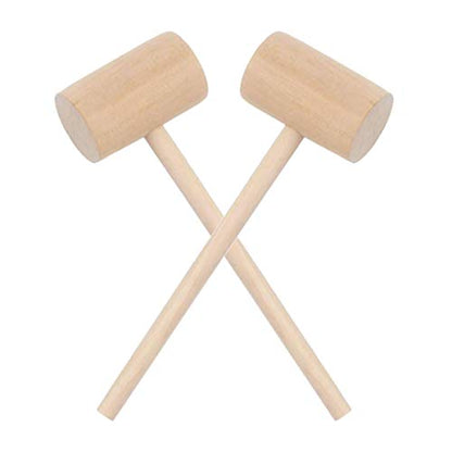 Wooden Hammers Nature Wood Mallets Seafood Lobster Crab Chocolate Beating Mallets 12pcs - WoodArtSupply