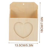 Operitacx 2pcs Love Envelope Box Kids Play Mailbox Unfinished Thank You Cards Holder Wall Magazine Holder Pencil Cup Pot Wall Mounted Mail Holder Operitacx