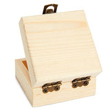 12 Pack of Small Unfinished Wooden Boxes for Crafts Supplies, Paintable Wood Treasure Chests for Jewelry and DIY Projects (2.7x2.7x1.6 in) Bright Creations