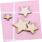 FUNOMOCYA 200pcs Star Wooden Nativity Ornaments Unfinished Wooden Star Ornaments Unfinished Wood Slices Wood Star Cutouts to DIY Star Decor Wooden FUNOMOCYA