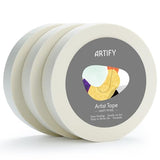 ARTIFY Artist Tape for Drafting Art, 1" *3 Pack White Masking Tape for Watercolor Painting Drafting Canvas Framing and All Paper Media, for Craft, ARTIFY art supplies