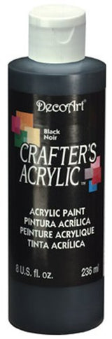 DecoArt Crafter's Acrylic All-Purpose Paint 8oz, Black DecoArt