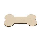 24pcs Bone Shaped Wooden Cutouts Unfinished Wood Dog Bone Wood DIY Craft Embellishments Gift Ornaments Decoration, 4.1x2.2 in JANOU