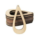 ALL SIZES BULK (12pc to 100pc) Unfinished Wood Wooden Hollow Slim Teardrop Frame Laser Cutout Dangle Earring Jewelry Blanks Charms Ornaments Shape Texan Wood Crafts