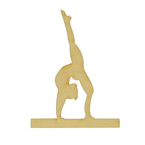 Package of 10, Small 4" X 5.25" 1/8" Baltic Birch Plywood Gymnast Wood Cutout for Art & Craft Project, Made in USA - WoodArtSupply