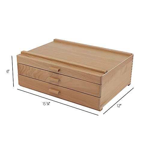 HG Art Concepts Artists Storage Chests - Premium Studio Organizer for Paint Tubes, Brushes, Pecils, Markers, & More! - 3 Drawer HG Art Concepts