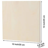 ADXCO 8 Pack Wood Panels 10 x 10 Inch Unfinished Wood Canvas Wooden Panel Boards for Painting, Pouring, Arts Use with Oils, Acrylics ADXCO
