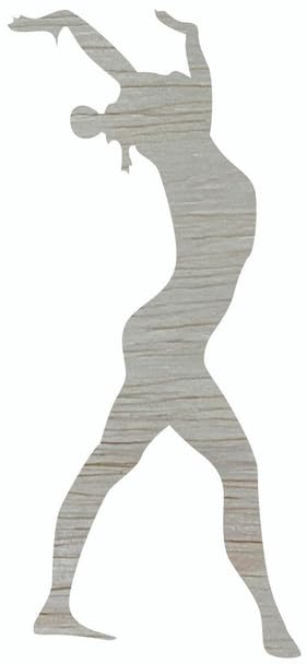 Dancer Gymnast Wood 8" Shape, Unfinished Paintable Sports Craft - WoodArtSupply