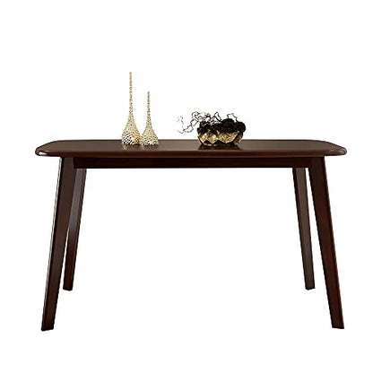 WoodShine Mid Century Modern Real Solid Wood Dining Table,Working Desk,Walnut,47inch