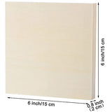ADXCO 8 Pack Wood Panels 6 x 6 Inch Unfinished Wood Canvas Wooden Panel Boards for Painting, Pouring, Arts Use with Oils, Acrylics ADXCO