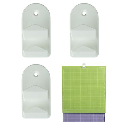 3 Pack Cutting Mat Hangers with Double Hooks (6 Hook Equivalent), Storage Holders Compatible with Cricut Explore One/Air/Air 2/Maker Cut Mats, - WoodArtSupply