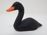 Selsela Black Swan Figurine Bird Animal Decor Art Small Goose Statue Gift Carving Miniature Sculpture Selsela