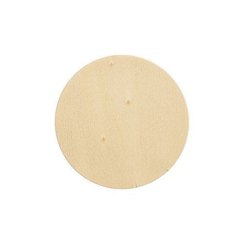 Natural Unfinished Round Wood Circle Cutout 6 Inch - Bag of 10