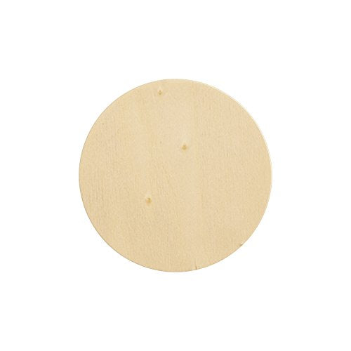 Natural Unfinished Round Wood Circle Cutout 6 Inch - Bag of 10 - WoodArtSupply