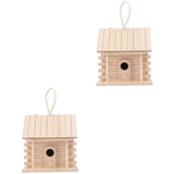 VOSAREA 2pcs Birdcage Birds Hut Bed Artificial Bird Craft Bird House Bird Sleeping Bed Wild Bird House Bird Home Birdhouse Outside Birds Cages VOSAREA