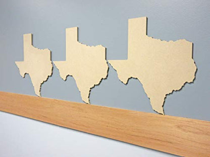 Big Texas State Cutout - 3 Pack - 1/4'' MDF - WoodArtSupply