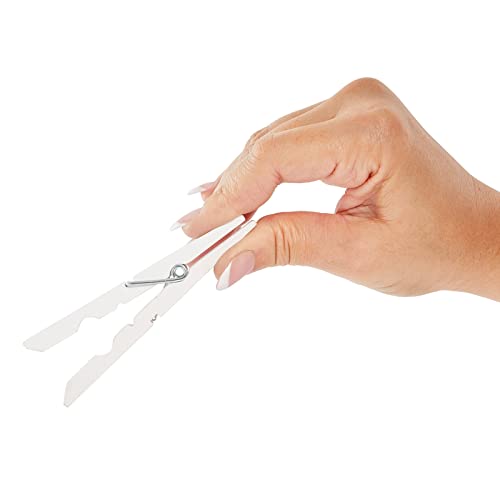 Juvale 100 Pack Wooden Clothespins for Hanging Laundry, Crafts, Photos (White, 4 in) Juvale