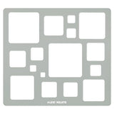 Aleks Melnyk #209 Metal Squares Template, Squares Stencil, Squares Master, Art Squares Tool, Isometric Drawing Template, Lapidary, Cabochons, - WoodArtSupply