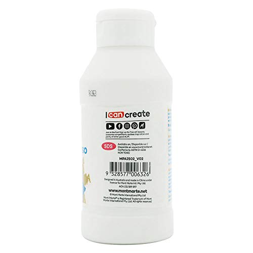 MONT MARTE Premium Clear Texture Gesso Acrylic Medium 8.45oz (250ml) - WoodArtSupply