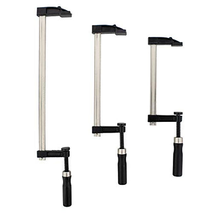 DCT Sliding Arm Bar Clamp Set – 12pc Spring Clamps and F Clamps Woodworking Clamps Set Bar Wood Clamp Set