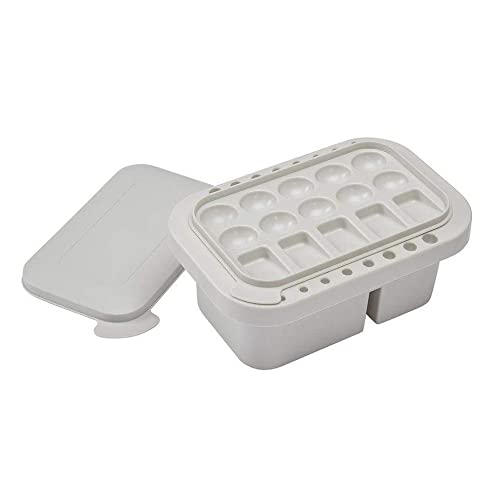 KINGART 902 Multi-Function Paint Brush Washer, Cleaner and Holder, 15 Palette Wells, Lid Plastic - Clean, Dry, Rest, Store, Hold Artist Brushes - KINGART