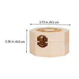 Zerodeko 3 Pcs Gift Box Earring Organizer for Women Wood Tea Storage Case Unfinished Wood Ring Chest for Tea Bag Wood Trinket Cube Tea Cake Brick Zerodeko