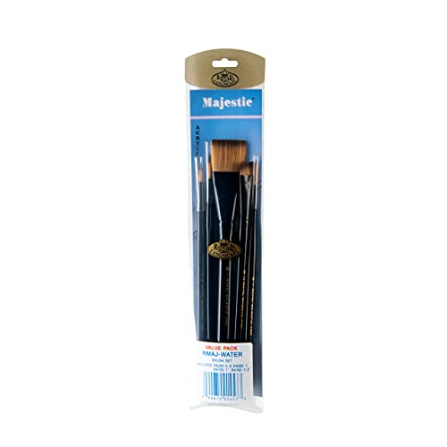 Royal & Langnickel Majestic Deluxe Watercolor Artist Brush Set, 5-Piece Royal and Langnickel