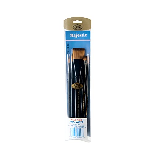 Royal & Langnickel Majestic Deluxe Watercolor Artist Brush Set, 5-Piece - WoodArtSupply