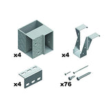 HyLoft HEAVYWEIGHT 48" W x 96" D Do-it-Yourself Plastic Ceiling Storage Kit, Gray HyLoft