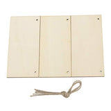JANOU 3pcs Unfinished Wood Sign Blank Rectangle Hanging Wooden Plaque DIY Craft Project Wood Sign with Rope Door Wall Art Decorative, 3.94x7.87 Inch JANOU