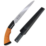 KAKURI Japanese Pruning Saw with Sheath 8.2" Made in JAPAN, Japanese Hand Pull Saw for Gardening and Camping, Non-Slip Cork Handle KAKURI