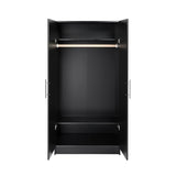 Prepac Elite 32" Storage Cabinet Closet, Black Storage Cabinet, Linen Cabinet, Wardrobe Cabinet with Hanging Rail and Shelves 20" D x 32" W x 35" H, Prepac