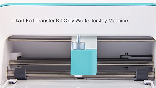 Likart Foil Transfer Kit for Joy, with Foil Transfer Housing, 1 Tip, 30 Pcs Foil Transfer Sheets(Gold/Silver/Eggplant/Emerald/Blue), 10 Pcs Tape LIKART