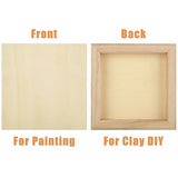 CYEAH 6x6 inch Wood Panel Boards Set of 15, Unfinished Wood Canvas Boards Wooden Panel Boards for Crafts, Painting, Pouring, Arts Use with Oils, CYEAH