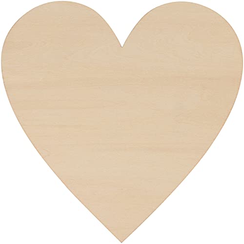 FUNSUEI 30 PCS 8 Inches Natural Wood Heart Slices, Unfinished Predrilled Wooden Heart Cutouts, Wood Heart Shape Slices for Home Decoration, Wedding, FUNSUEI